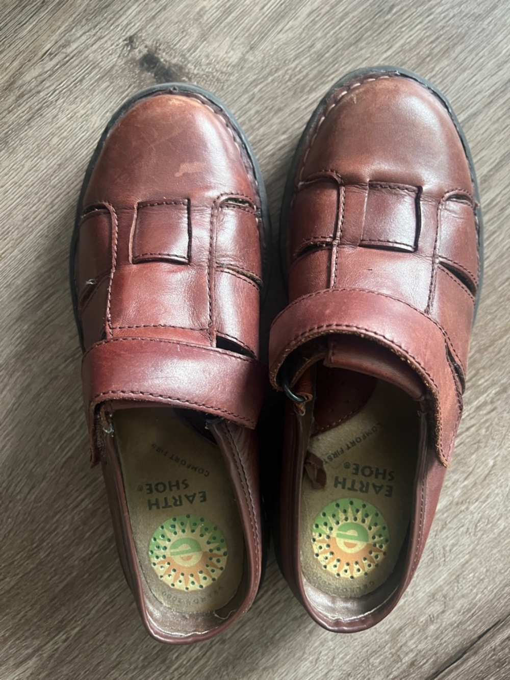 Vintage Leather Earth shoes Harriet Fisherman mules